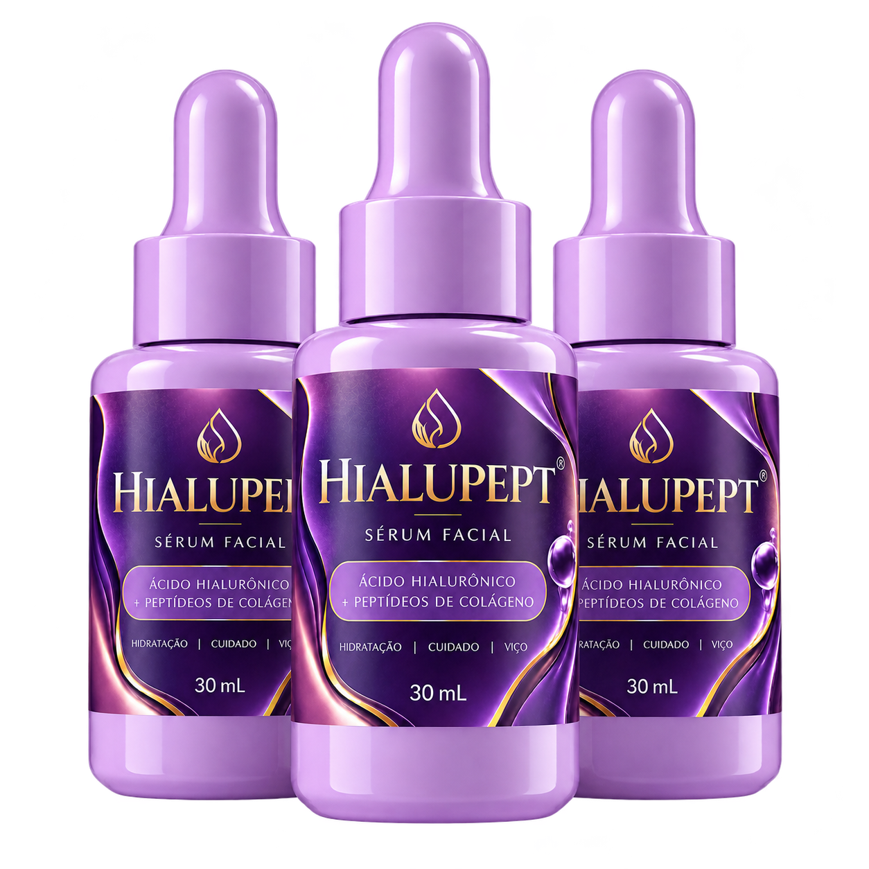 Combo com 3 frascos HialuPept 30 mL